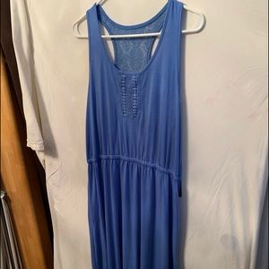 Maxi dress with lace razorback